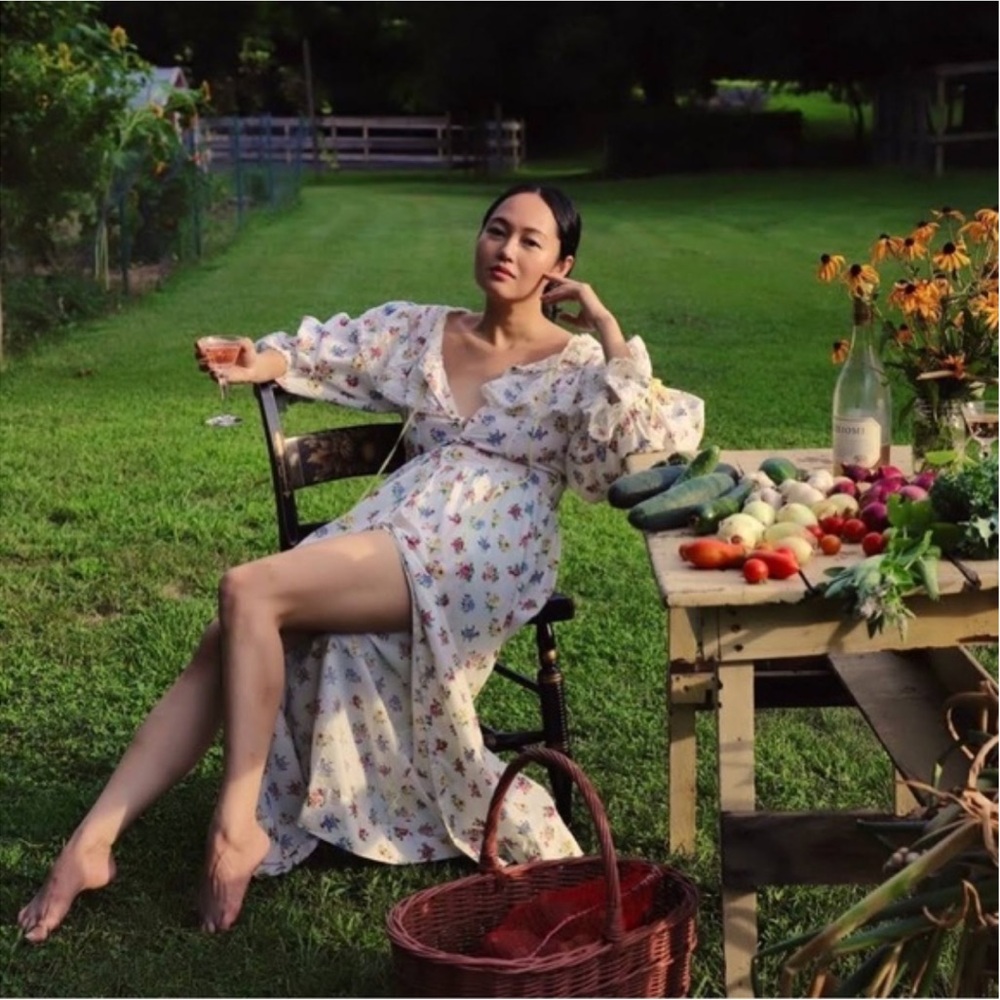 SOLD! Doen Lucretia dress in Fleurs de Jonquille sz S
